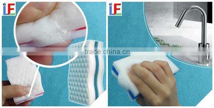 2016 hot selling eco friendly white cleaning sponge melamine with soap