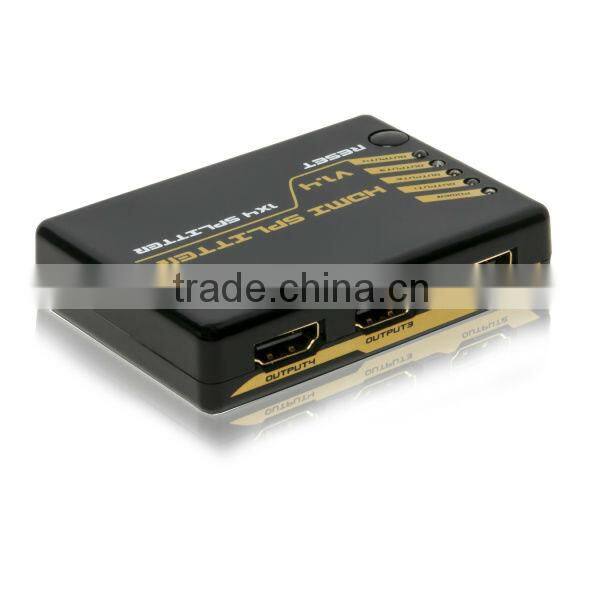 HDMI Splitter 1X4 4 port plastic case Support full 3D and 4Kx2K