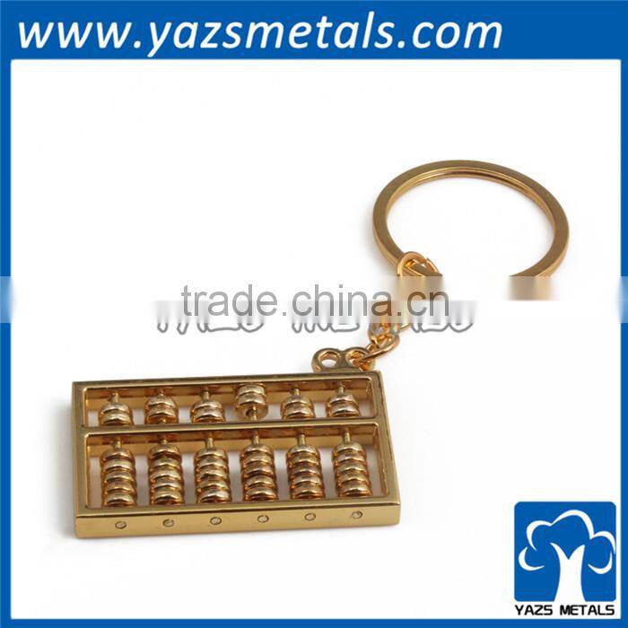 metal chrome plating blank star shape keychain