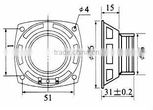 FBS66D 2.5 inch Mylar 8ohms 3W Speaker(FBELE)