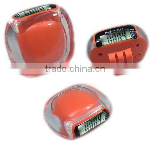 pedometer with retractable ID holder