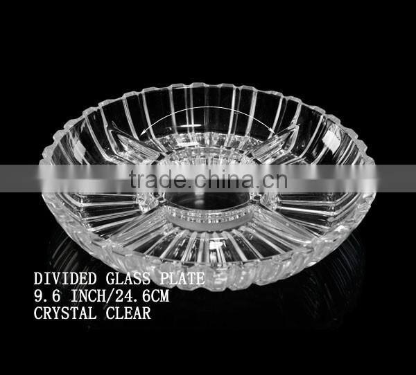 Unique engraved glass plate for candy and nuts