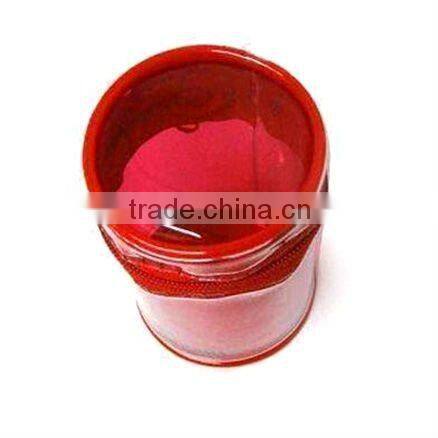 Cylinder pvc zipper bag for toilet articles