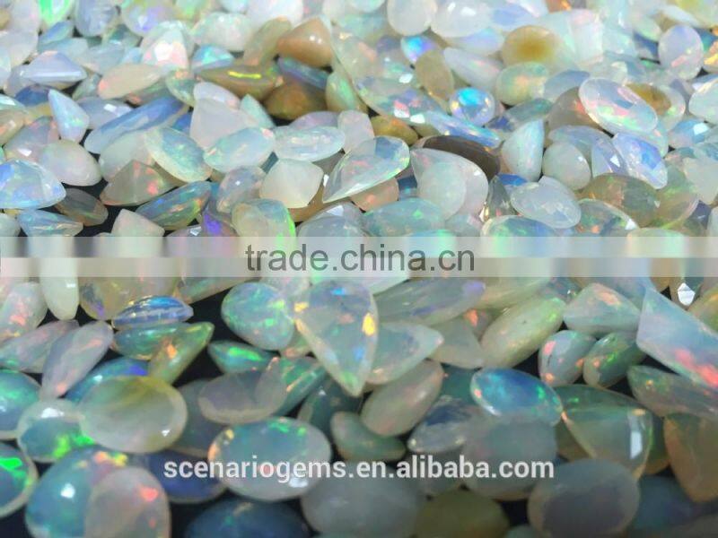 # AMZ Natural Multi Shape Ethiopian Colorful Opal Cut Stone