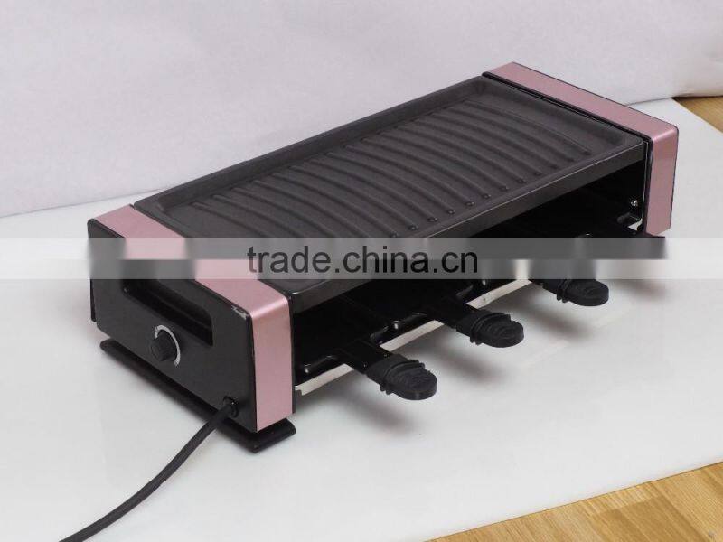 Electric raclette grill for indoor use 8 person share