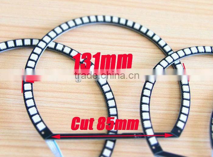 Factory offer 12V 35W color changing angel eyes E36 131MM RGB angel eyes for BMW headlights 5050SMD high brightness