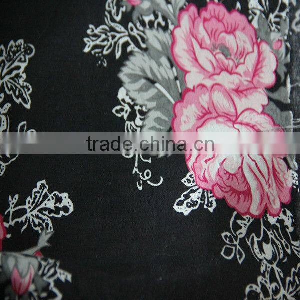 Good pattern 100% printed spun rayon spandex fabric