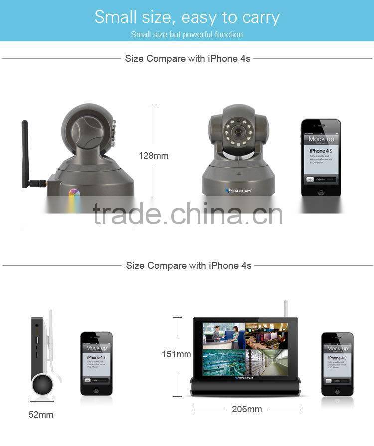 7inch touch screen HD Wifi NVS Hot New Products Real time record 7 inches touch screen home security alarm camera system