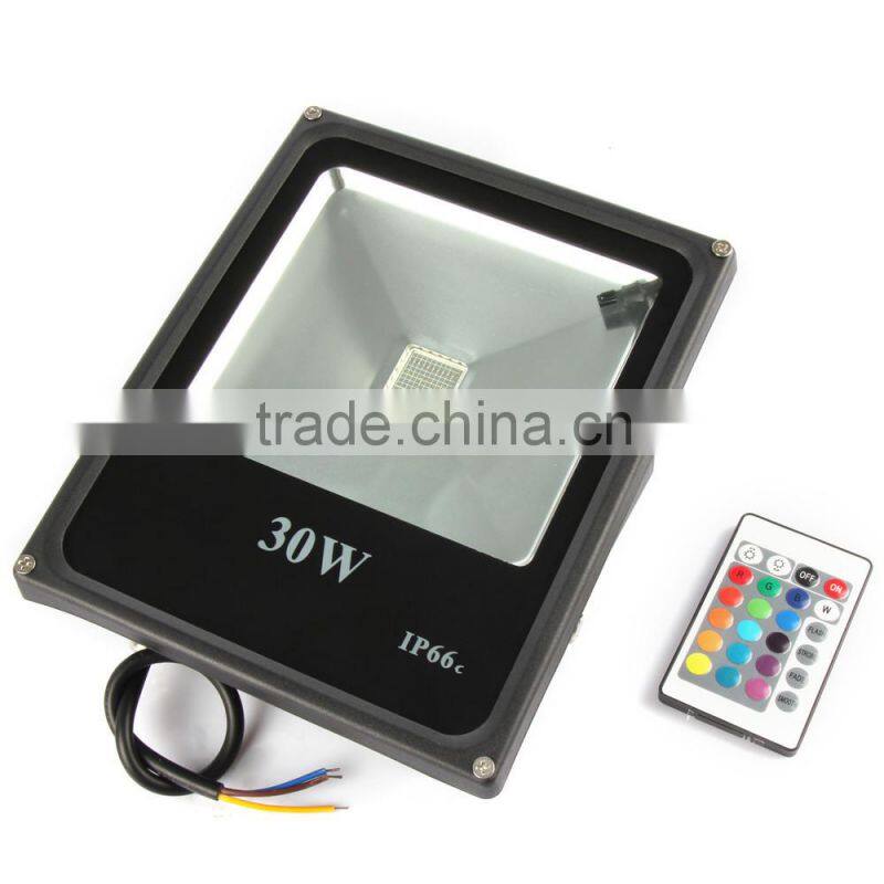 Black case IP66 Waterproof 30W RGB outdoor LED Flood light
