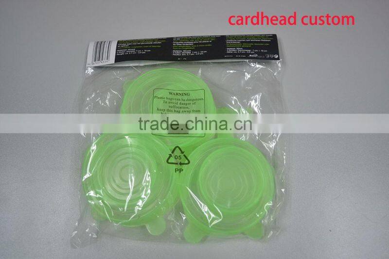 OEM silicone stretch lids set of 5 , Silicone Cup translucent lids