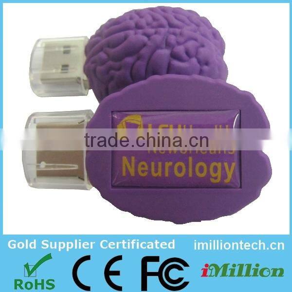Brain design simulation human organ customized Usb flash drive , Free sample