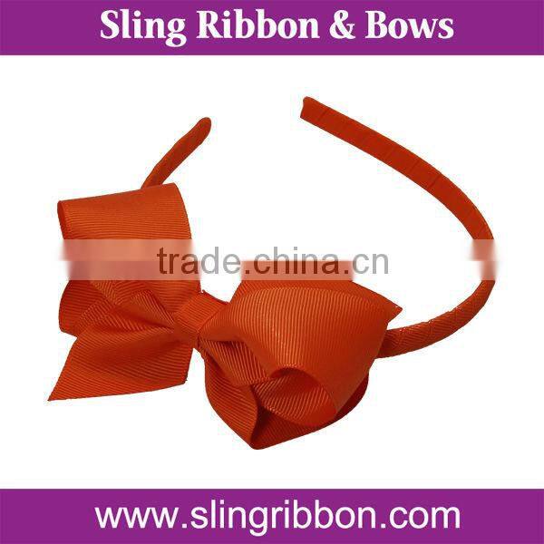 High Quality Orange Grosgrain Ribbon Headband CS-1010