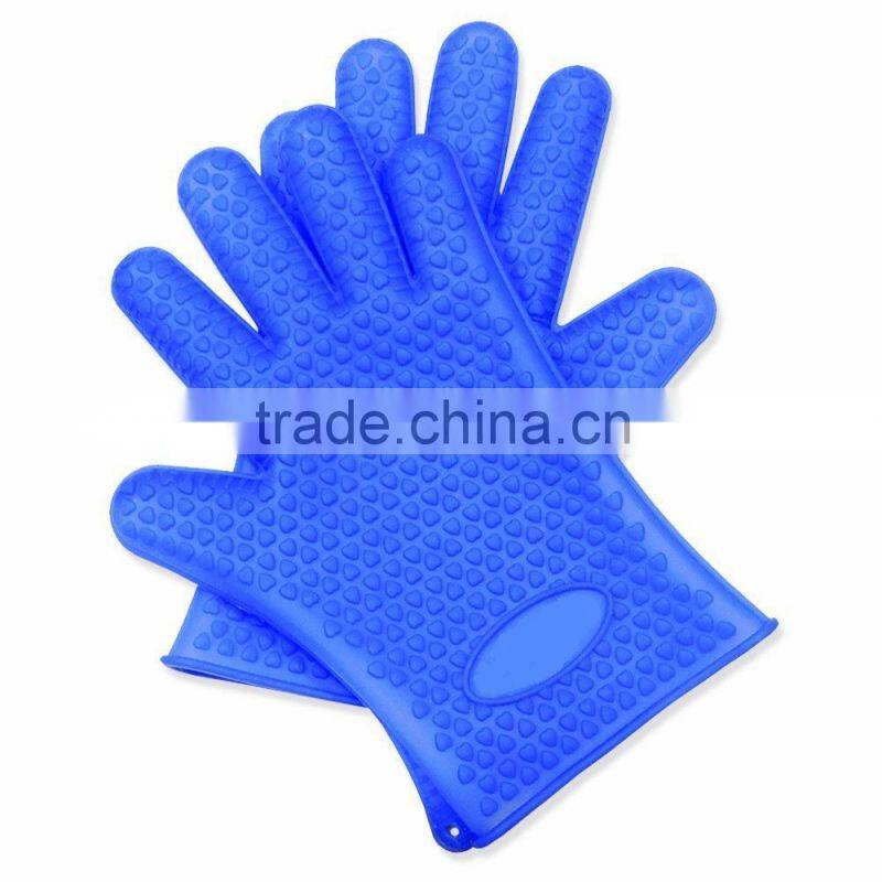 silicone Cooking Gloves - Insulated, Heat & Water Resistant Gloves Grilling On The BBQ Rubber Oven Mitts