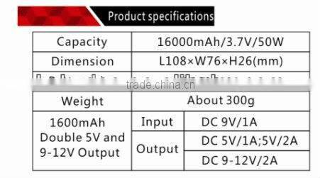2013 New Universal Portable Power Bank 16000mah