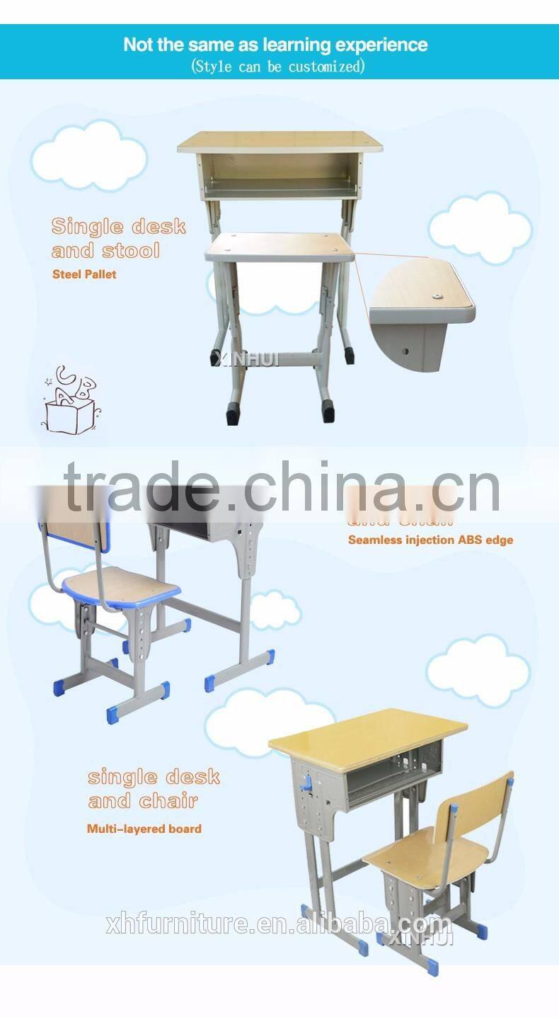 Commercial furniture school furniture sets metal single student desk and chair