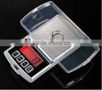 Red backlight 0.01g digital pocket scale