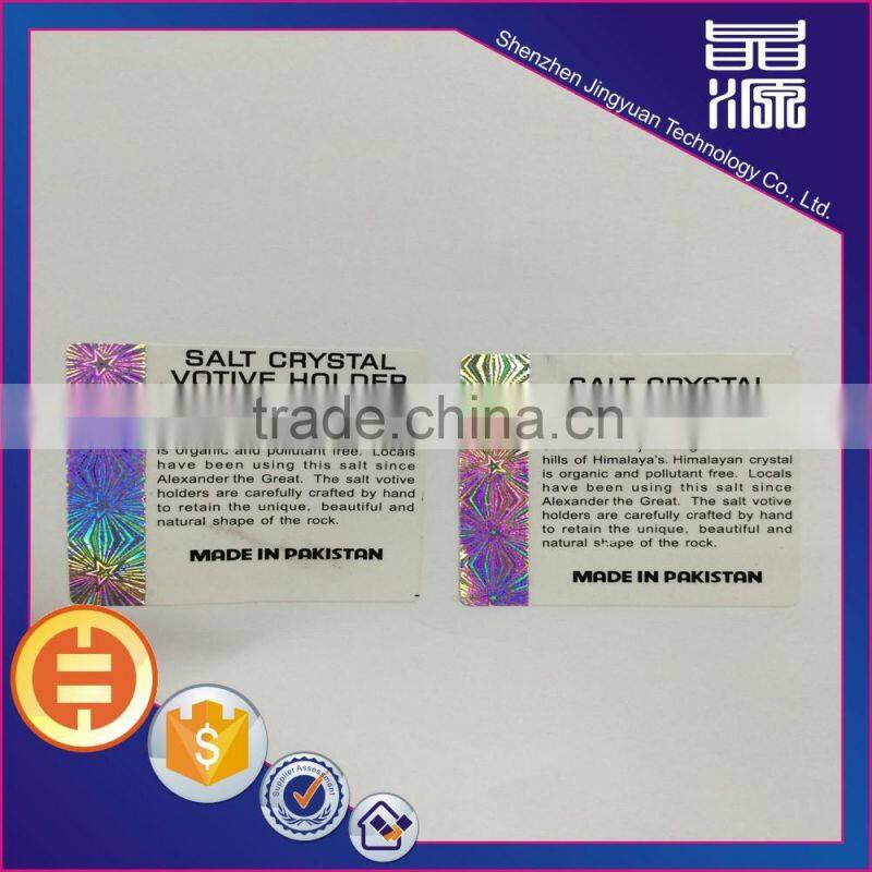 Hot selling Custom disposable HoneyComb Tamper Evident Hologram Sticker