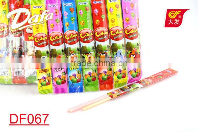 Dafa cartoon fruit chew CC stick candy