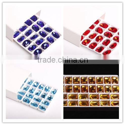 pear shape top quality crystal fancy stone with claw or without claw for garment