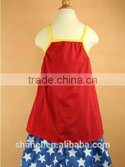 2015 New arrival Wonder Woman cosplay costumes shoulder-straps