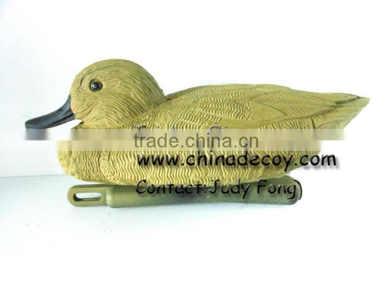 Plastic floating duck decoy for hunter hunting
