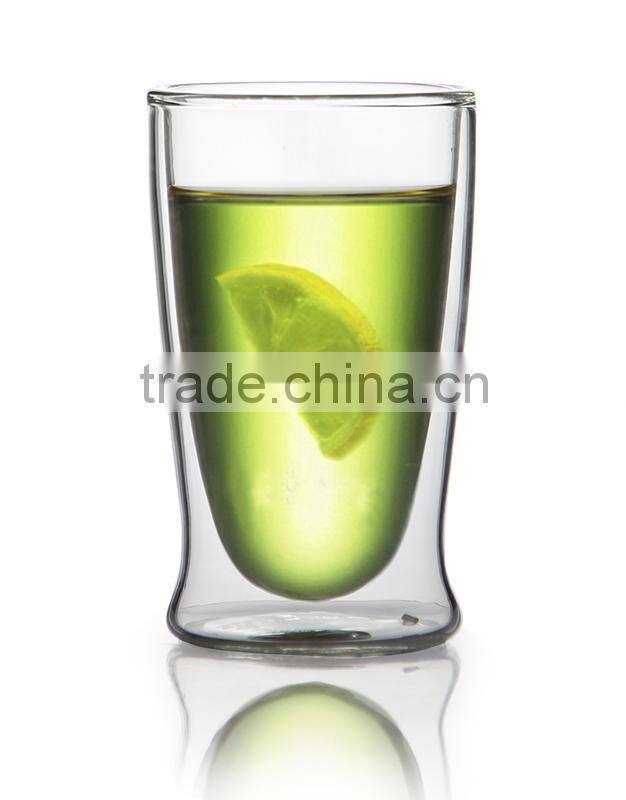 Double layer glass cup