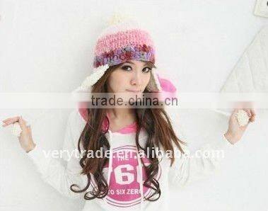 winter hat with scarf glove set