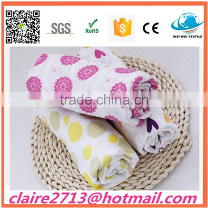 China Manufacter 2015 Hot Sales 100% Organic Cotton Muslin Swaddle Baby Blanket Bamboo Muslin Baby Blankets