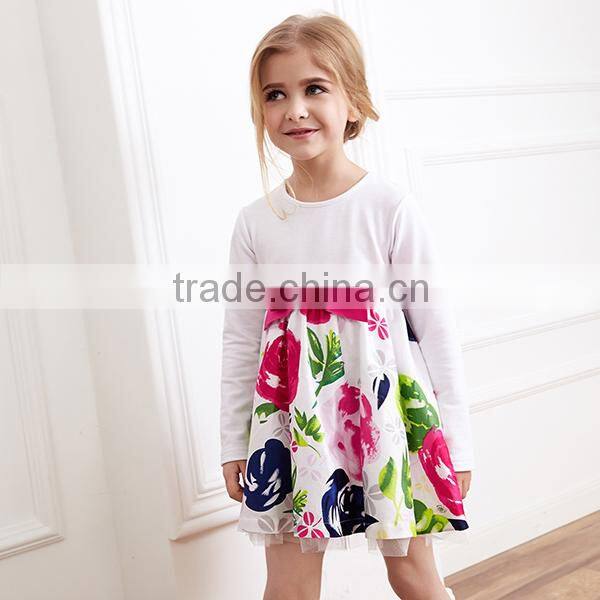 Hot sale long sleeve western country style barbie girl sweety dress