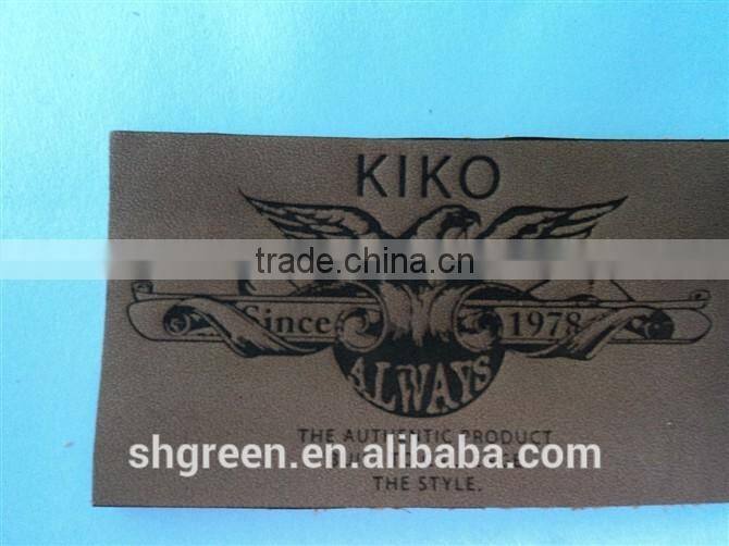 High elastic cowhide leather label