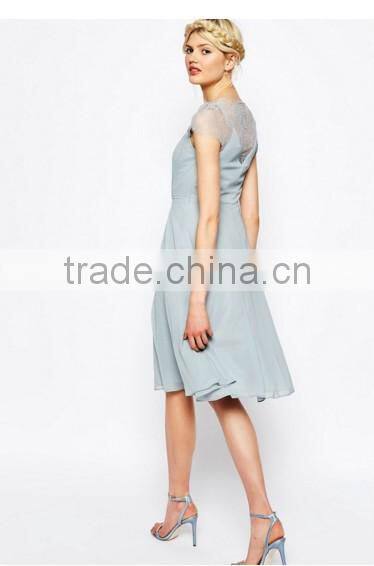 Guangzhou Clothing factory manufacturer lace insert designer bridesmaid dress,wedding dress 2016