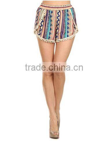 Fashion Women Summer Printed Rayon Pants sexy girls hot shorts