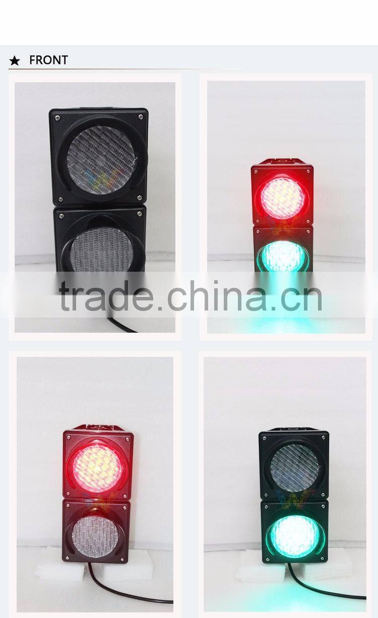 Customized mini 100mm PC cobwebby led signal traffic light for school teaching