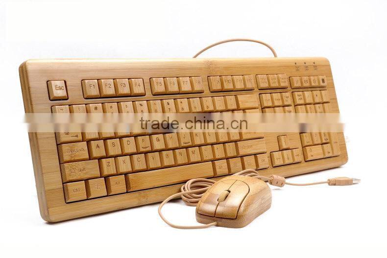 The fashionable and best Wooden keyboard and mouse, latest Wired Bamboo Keyboard and mouse