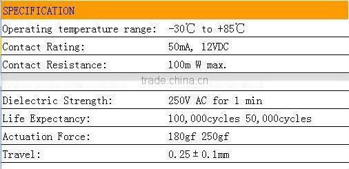 FTVCP03 3 pin right angle type tact switch 4.5x4.5mm