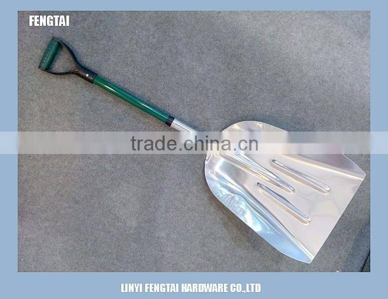 Heavy Duty Fiberglass Handle Aluminium Snow Shovel