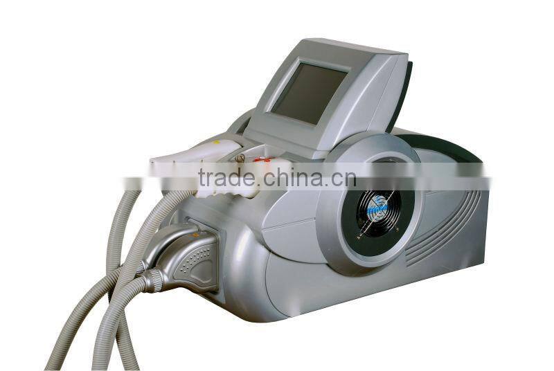 2 handpiece portable ipl hair removal machine with colorful touch screen