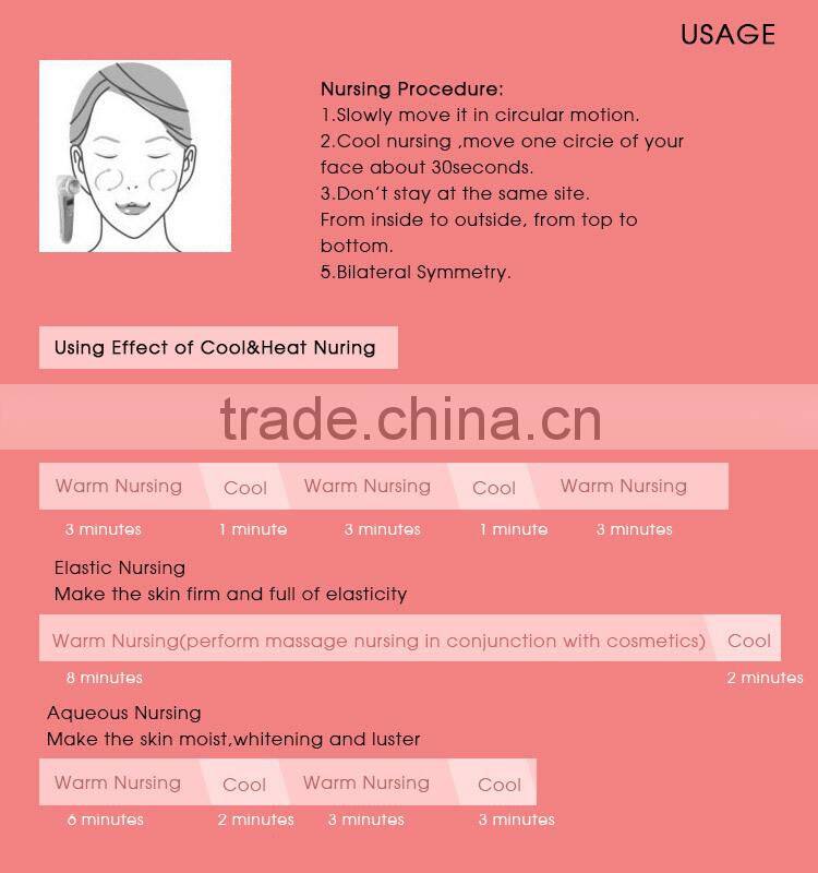 Face Lift Wrinkle Removal Deep Pores Cleansing Ultrasonic Skin Care Hot Cold Vibration Facial Beauty Massager