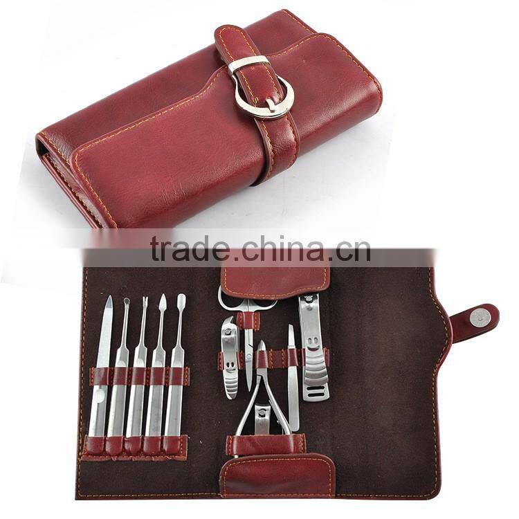 Bonvatt Carbon Steel Manicure Sets Tweezer Clipper Scissor Nail Pedicure Tool Box For Promotion nail art tools