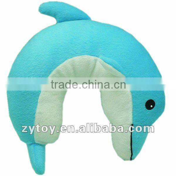 Romantic custom plush U shaped neck pillow /soft dolphin pillow
