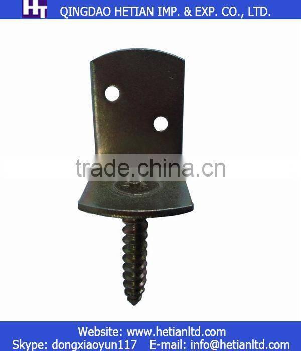 Electric Galvainzed Yellow Zinc. L Bracket With Screw