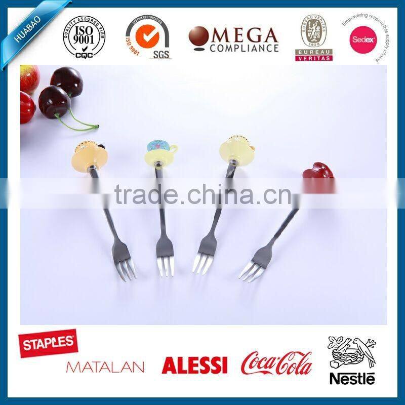 2016Christmas gifts/polyresin gift set/cutlery for gift, long handle dinner fork