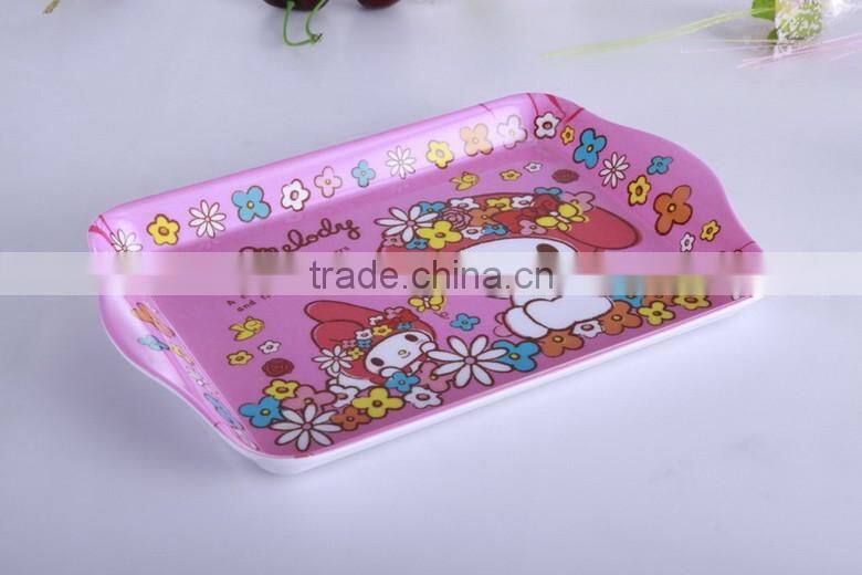 hot sell custom full printed 100% melamine tray