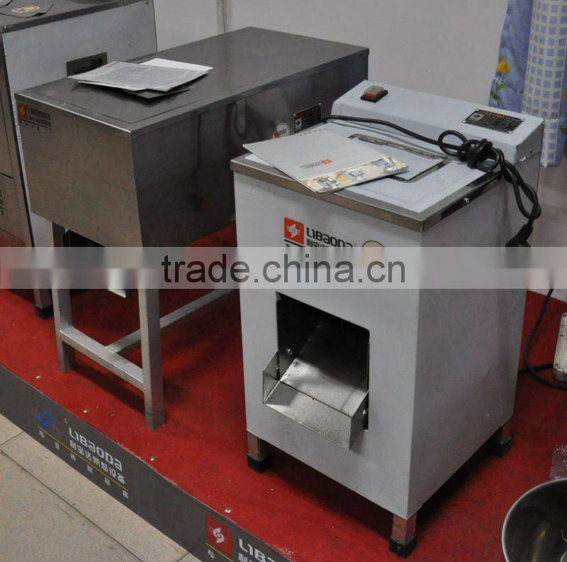Different size electric meat slicer with double-rotary-knife 120kg/h