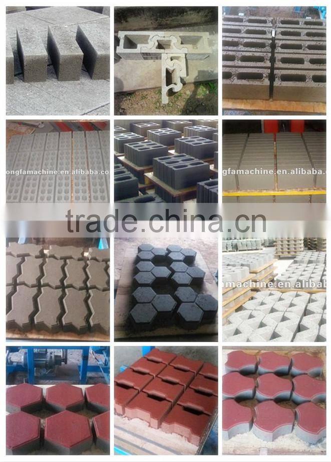 simple pavement block making machine / easy automatic concrete paving block production line / Famous in India QT3-20 machine