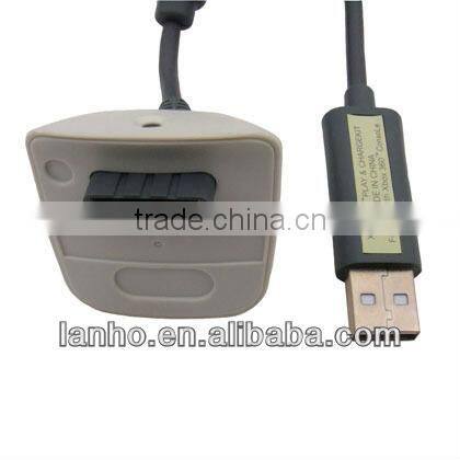 2 in 1 Wireless Controller Play and Charge USB Cable for Xbox360