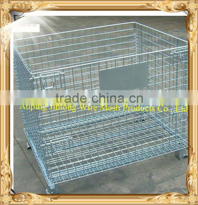 Stacking and Stacking and folding european wire mesh container
