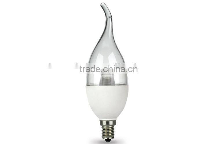 CAL35 TUNABLE 200LM 3W EQUAL TO 25W E12 FLAME CANDLE CRYSTAL LIGHT BULB WITH UL STANDARD