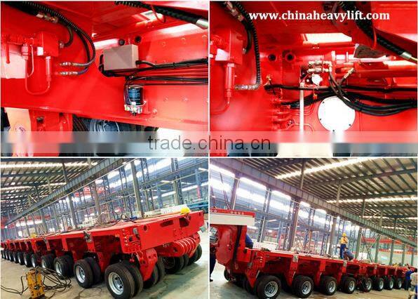 CIMC multi axles platform lowbed modular trailer with hydraulic system