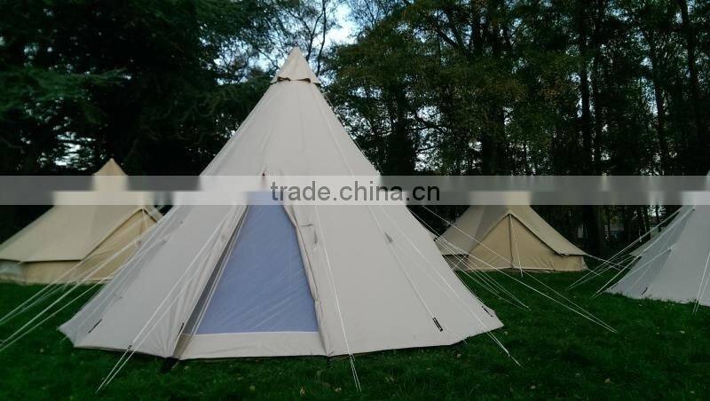 Luxury Canvas Camping Tent 5 person Camping Teepee Tent
